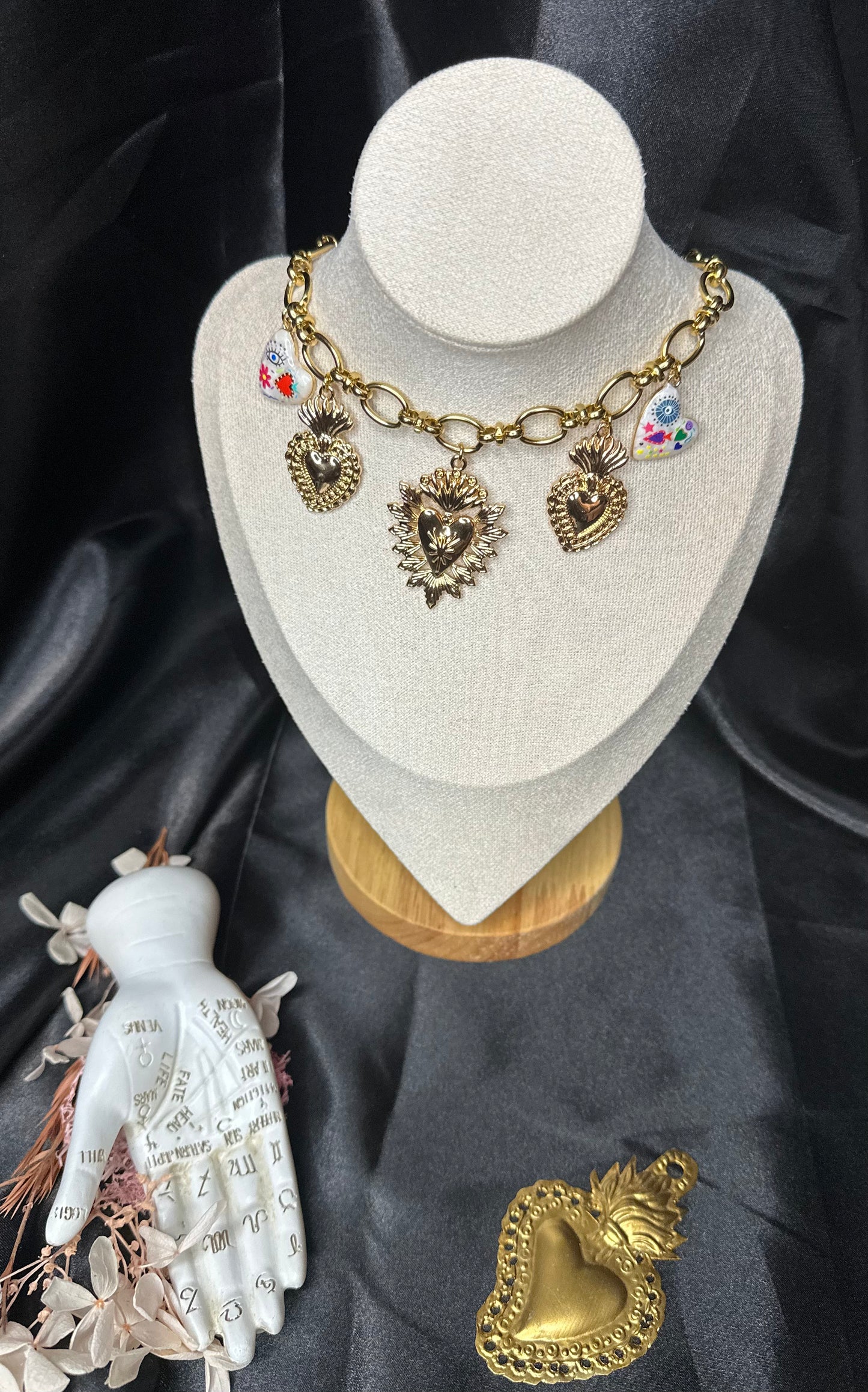 Collier "Ex Voto Doré" En Acier Inoxydable