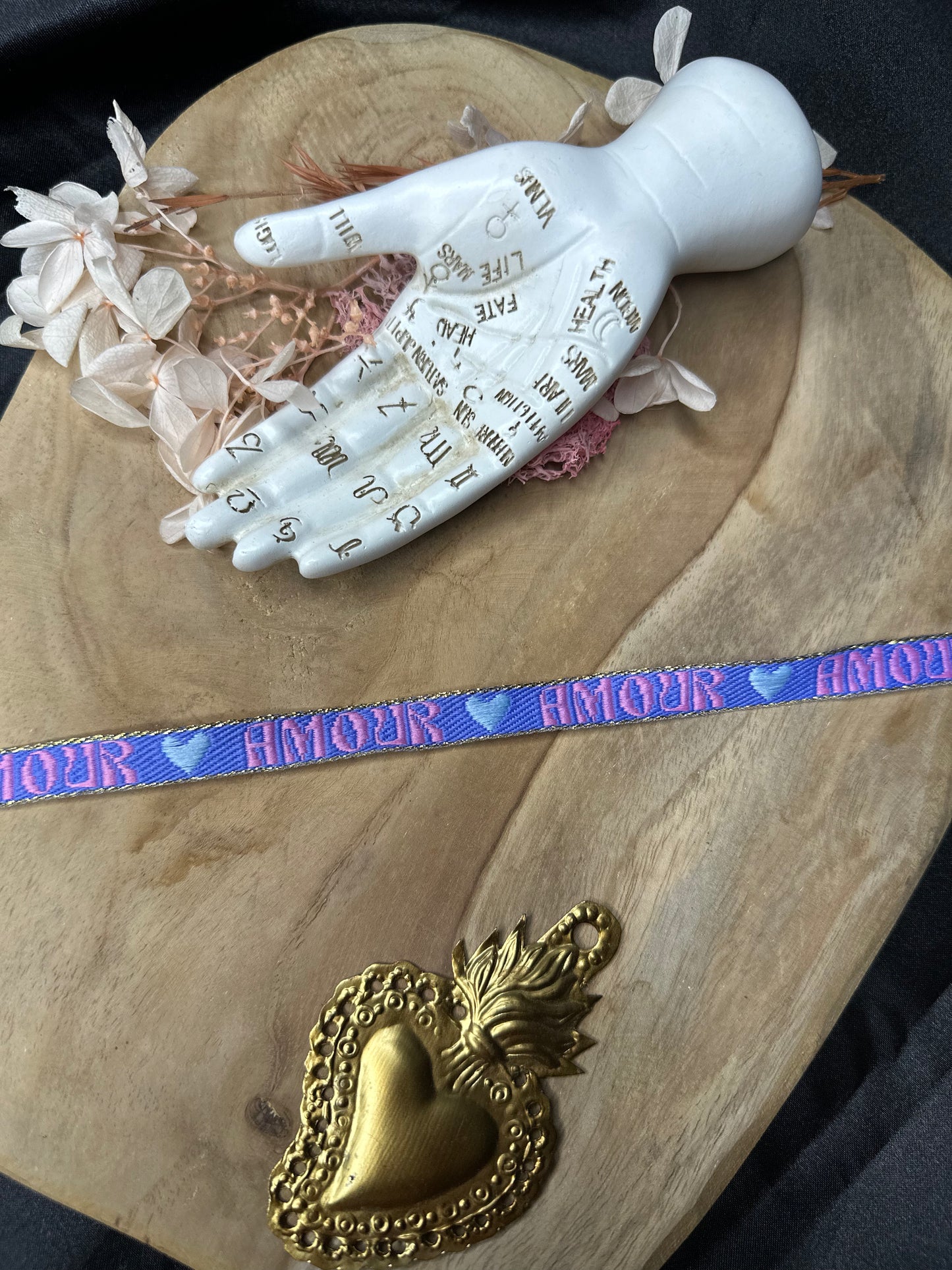 Bracelet à Vœux "Amour" Bleu & Rose
