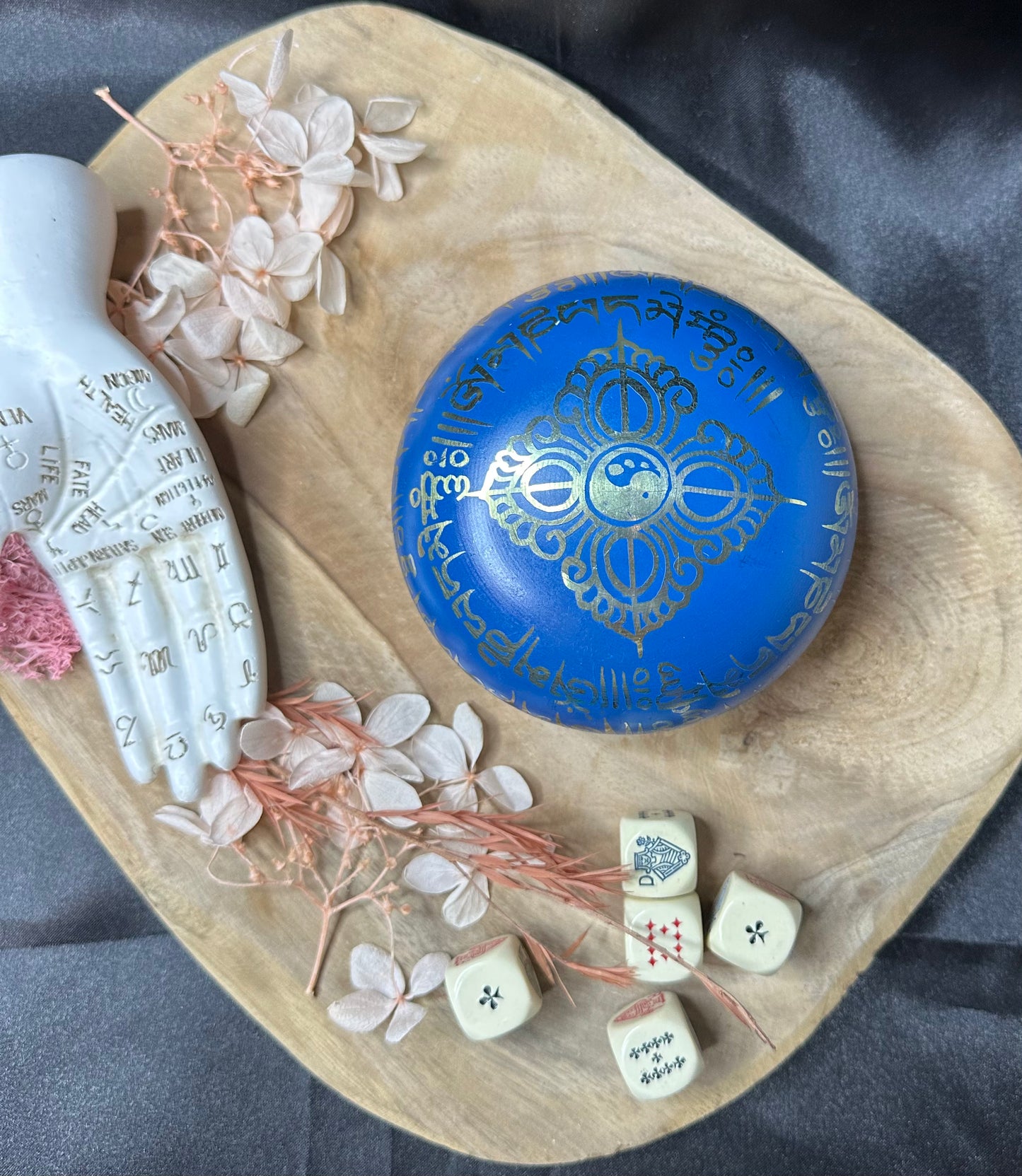 Coffret Bol Chantant Bleu & Doré