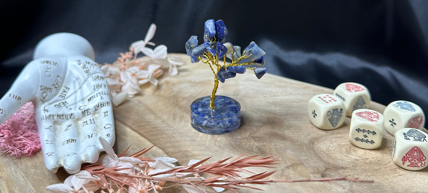 Petit Arbre de Pierres "Sodalite" - Clarté & Communication