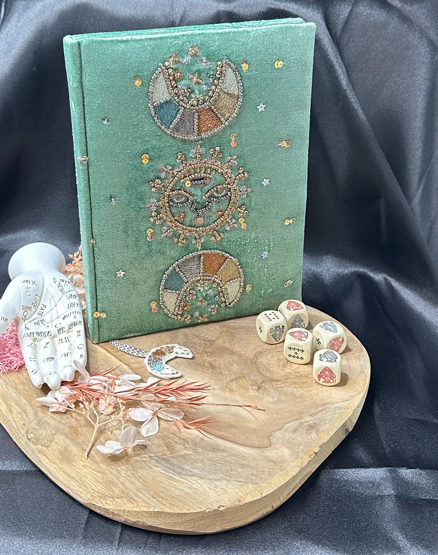 Carnet de Note en Velours "Phases Lunaires"