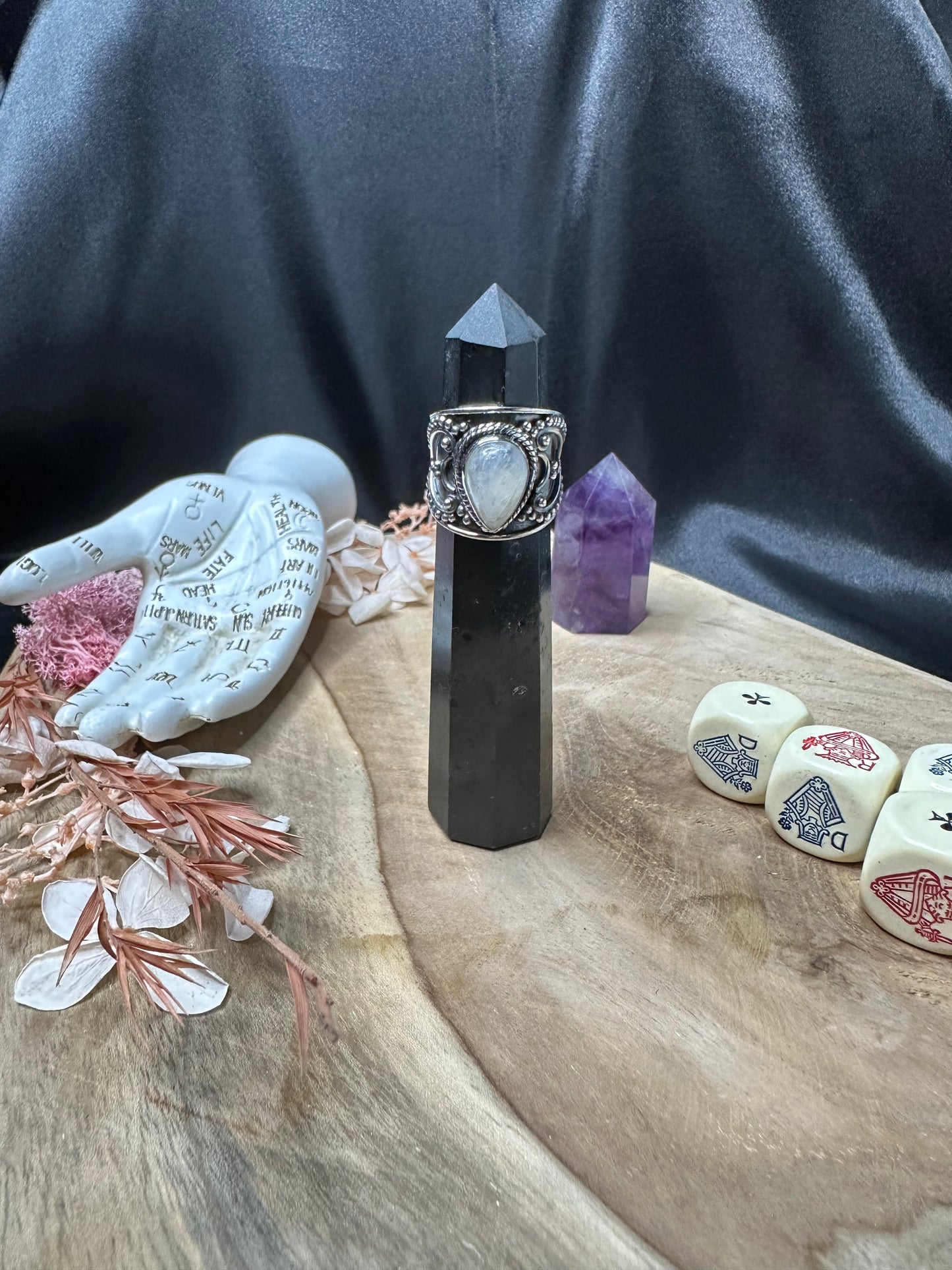 Bague Pierre de Lune & Argent 925 (52) - Intuition & Équilibre
