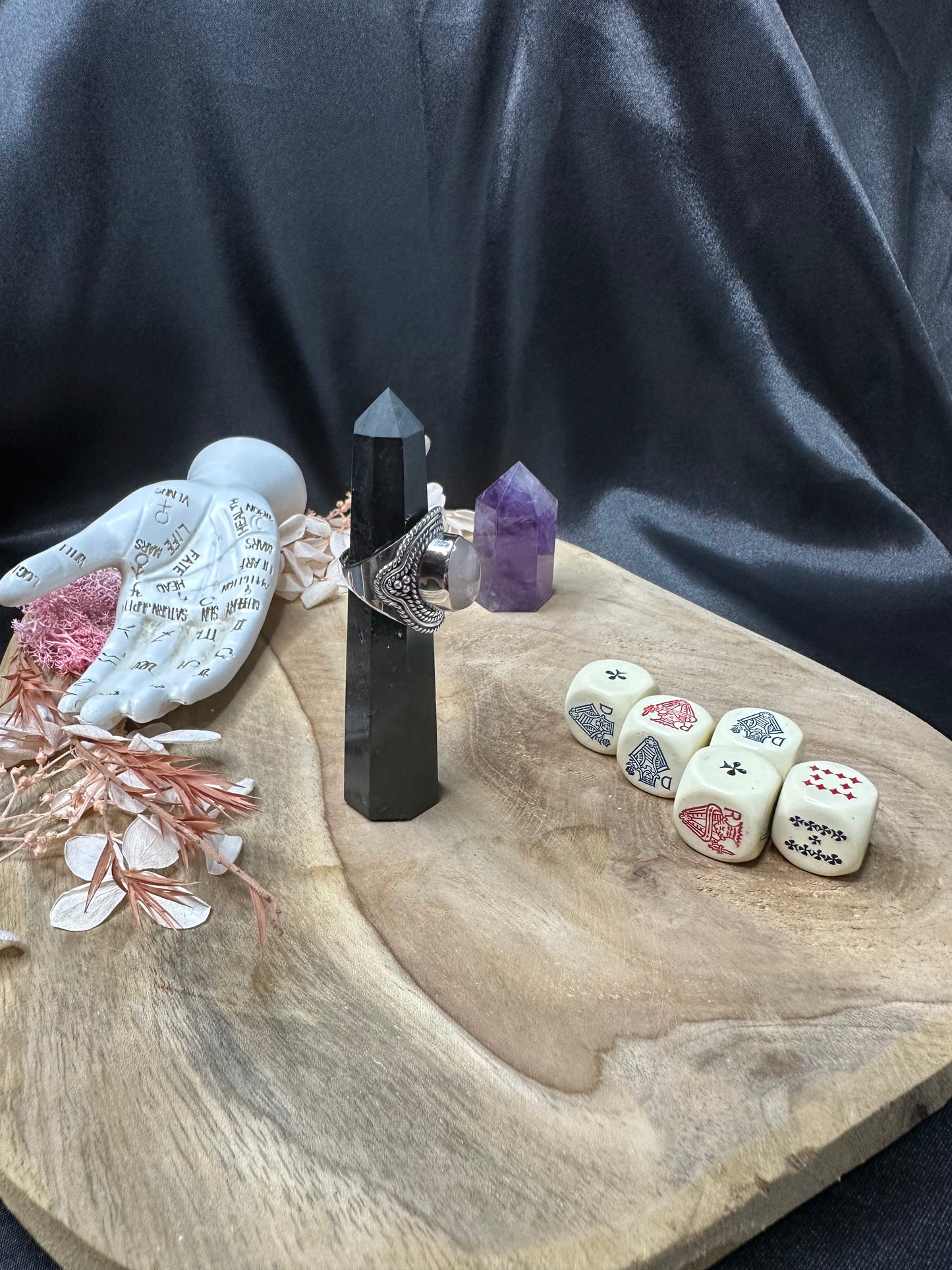 Bague Quartz Rose & Argent 925 (54) Amour & Apaisement