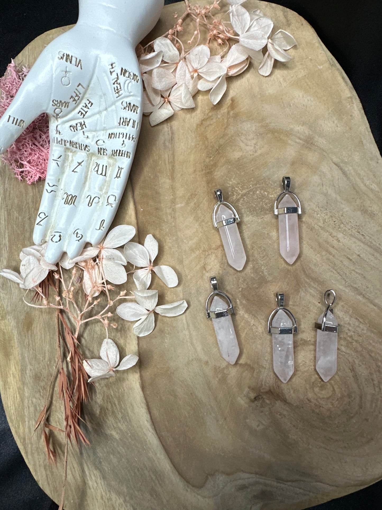 Pendentif Quartz Rose - Amour & Apaisement
