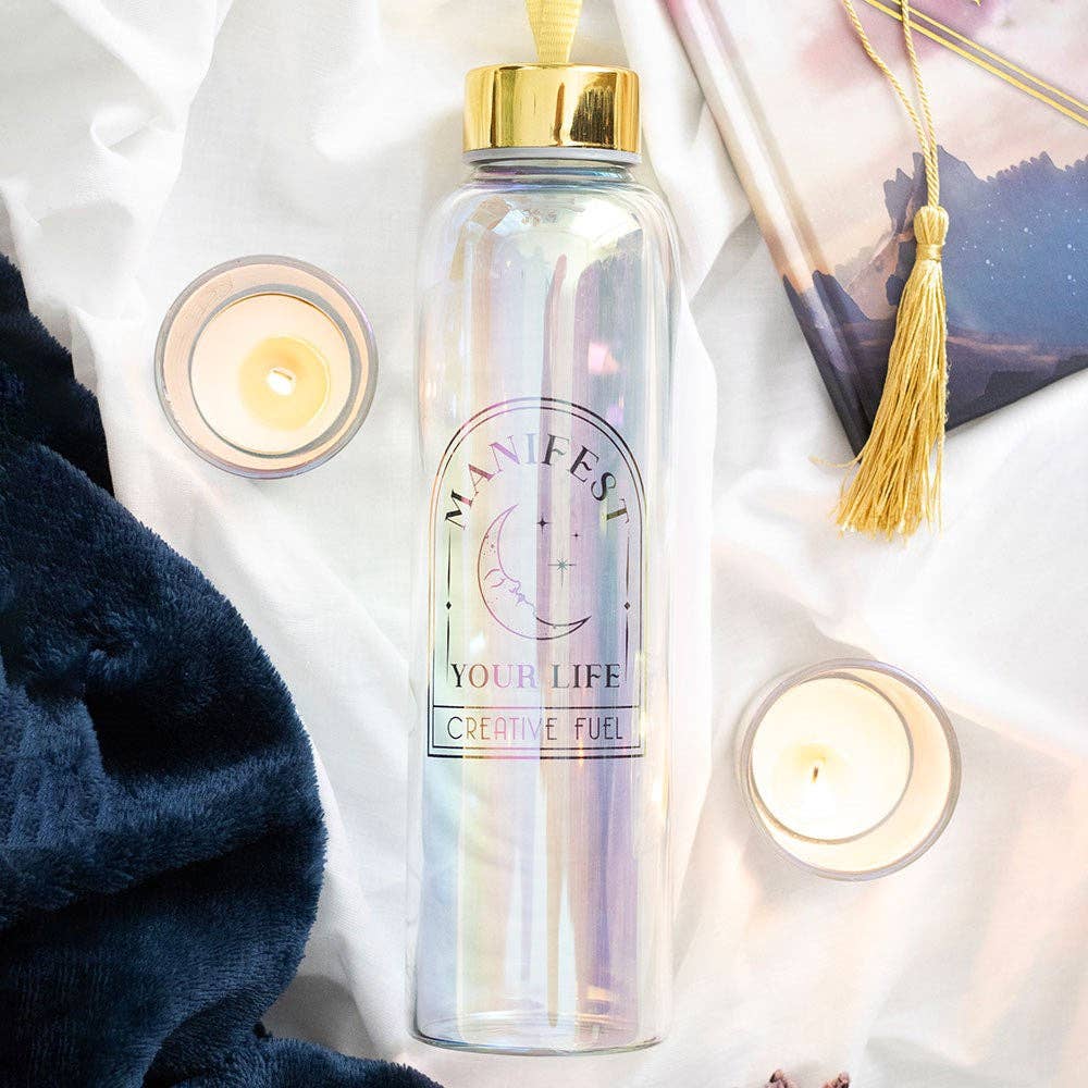 Bouteille en Verre Irisée « Manifest Your Life » – 500 ml