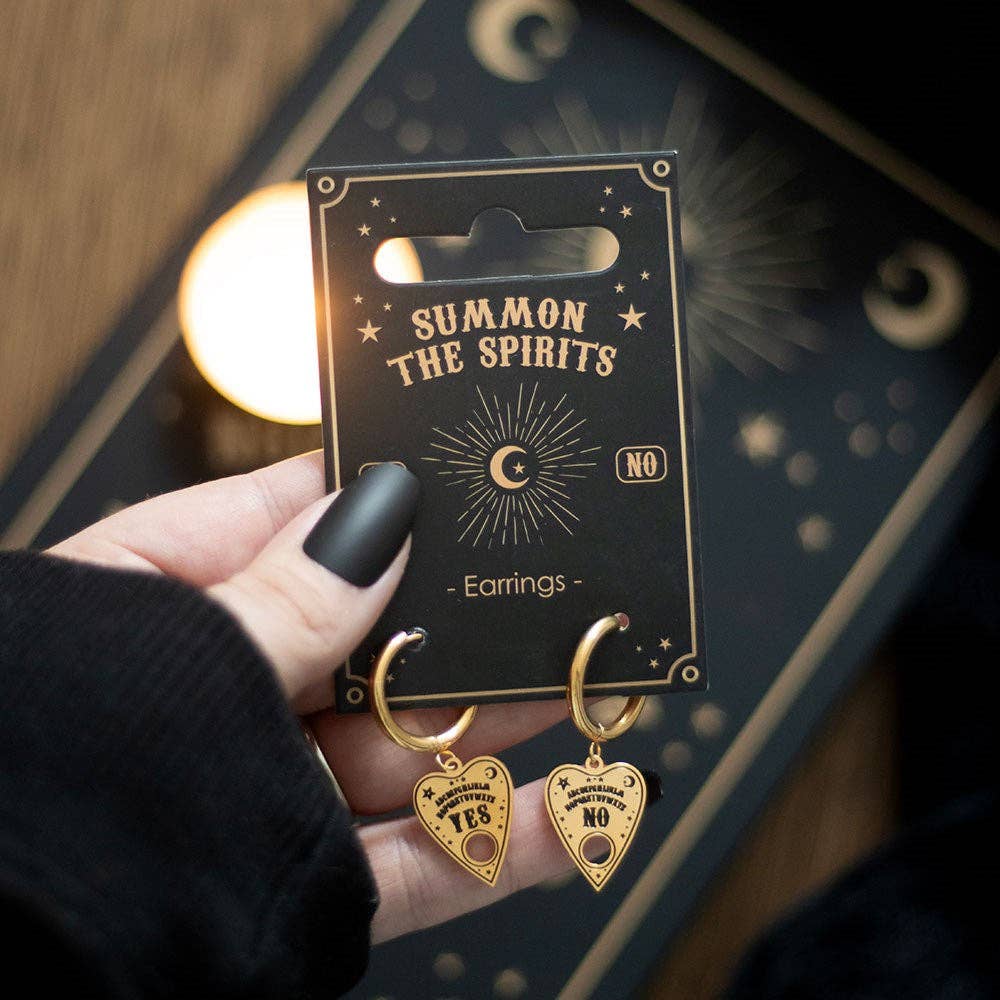 Boucles d’Oreilles Planchette « Talking Board » – Dorées