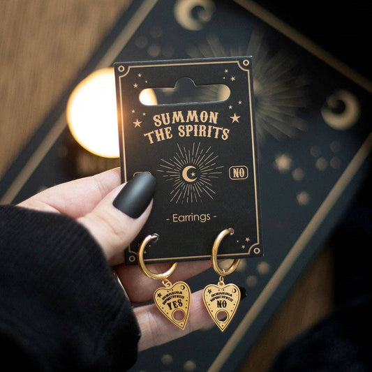 Boucles d’Oreilles Planchette « Talking Board » – Dorées