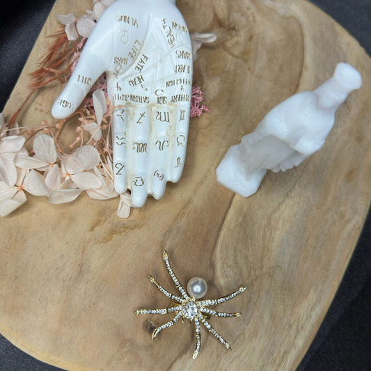 Broche Dorée Araignée