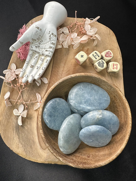 Pierre Plate Calcite Bleue – Communication & Apaisement