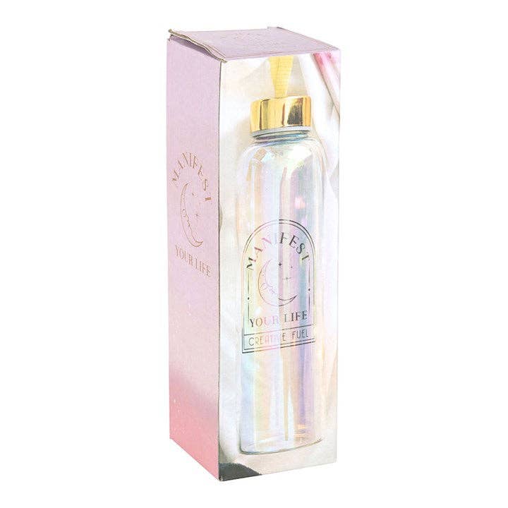 Bouteille en Verre Irisée « Manifest Your Life » – 500 ml