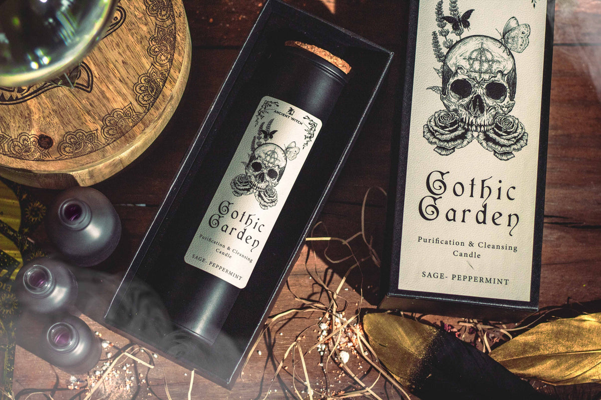 Bougie de Purification de la Sorcière Ancienne – Jardin Gothique